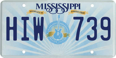 MS license plate HIW739