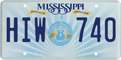 MS license plate HIW740