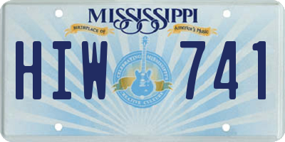 MS license plate HIW741