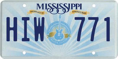 MS license plate HIW771