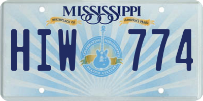 MS license plate HIW774