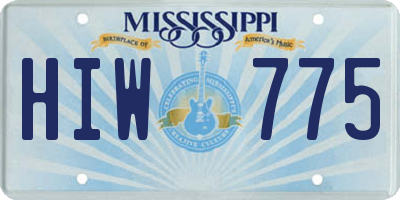 MS license plate HIW775