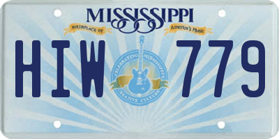MS license plate HIW779