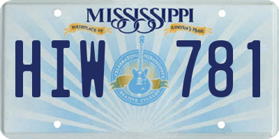 MS license plate HIW781