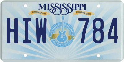 MS license plate HIW784
