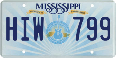 MS license plate HIW799