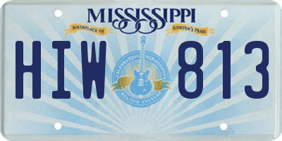 MS license plate HIW813