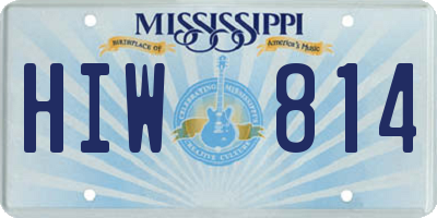 MS license plate HIW814