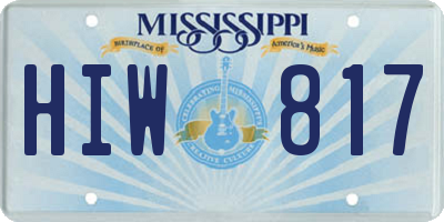MS license plate HIW817