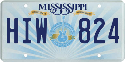 MS license plate HIW824