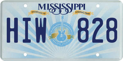 MS license plate HIW828