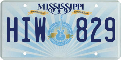 MS license plate HIW829