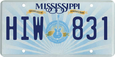 MS license plate HIW831