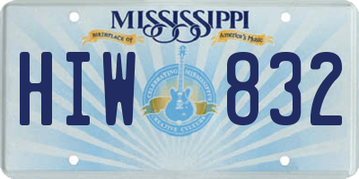 MS license plate HIW832
