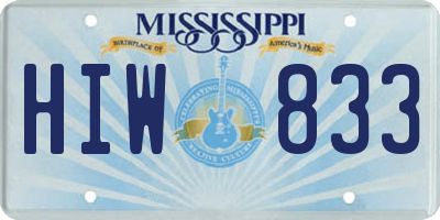 MS license plate HIW833