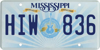 MS license plate HIW836
