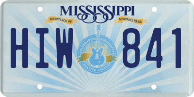MS license plate HIW841