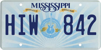 MS license plate HIW842