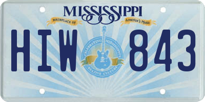 MS license plate HIW843