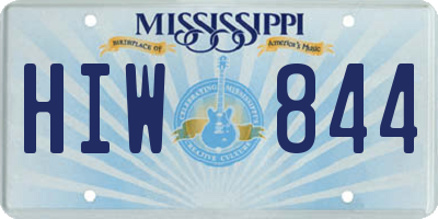 MS license plate HIW844