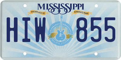MS license plate HIW855