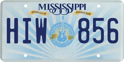 MS license plate HIW856