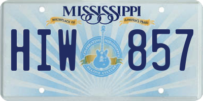 MS license plate HIW857
