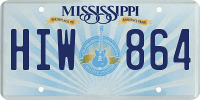 MS license plate HIW864