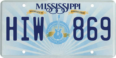 MS license plate HIW869