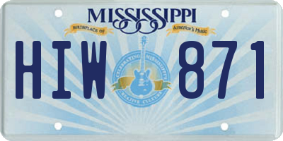 MS license plate HIW871