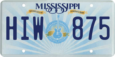 MS license plate HIW875
