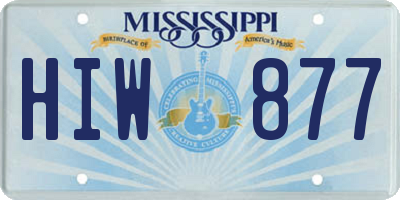 MS license plate HIW877