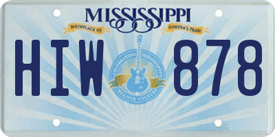 MS license plate HIW878