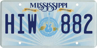 MS license plate HIW882