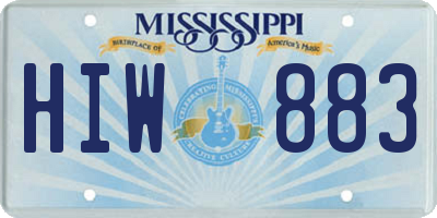 MS license plate HIW883