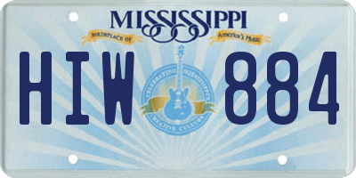 MS license plate HIW884