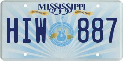 MS license plate HIW887