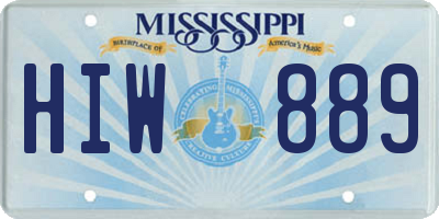 MS license plate HIW889