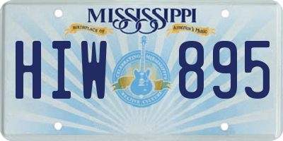 MS license plate HIW895