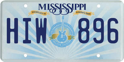 MS license plate HIW896