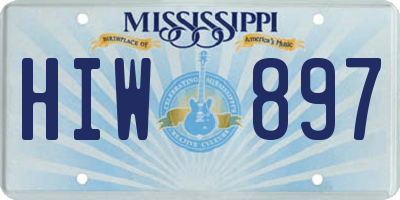 MS license plate HIW897