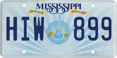 MS license plate HIW899