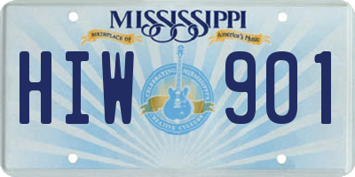 MS license plate HIW901