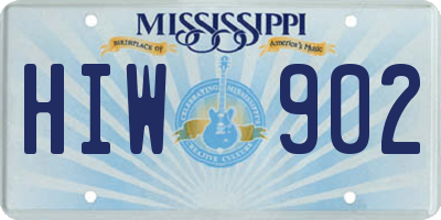 MS license plate HIW902