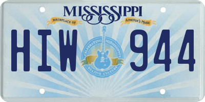 MS license plate HIW944