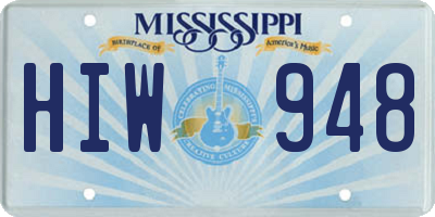 MS license plate HIW948