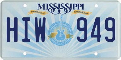 MS license plate HIW949