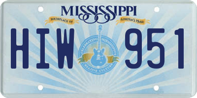 MS license plate HIW951