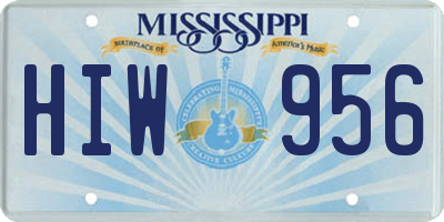 MS license plate HIW956