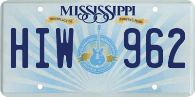 MS license plate HIW962
